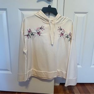 Bleuh Ciel Floral Cropped Hoodie